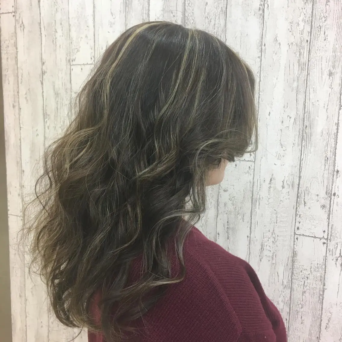 ロング カラー アッシュ ハイライトカラー 外国人風カラー ハイライト Kaede .のヘアスタイル
