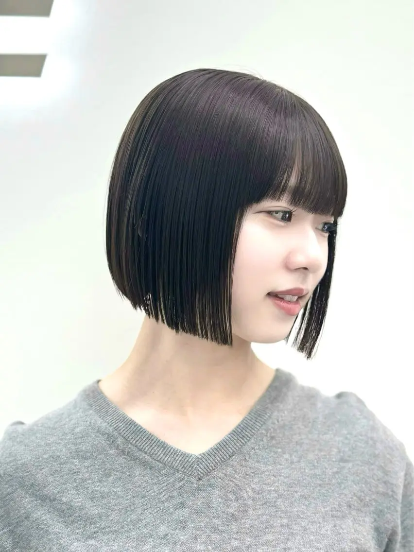 ショート カラー ヘアアレンジ カット ヘアカラー トリートメント ヘッドスパ ヘアセット 縮毛矯正🤍 ボブ/ HIKARIのヘアスタイル