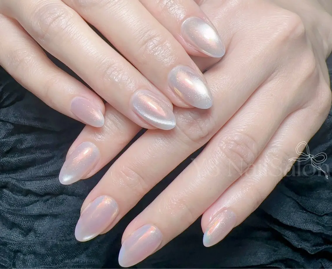 ネイル チークネイル マグネットネイル ミラーネイル ハンドネイル Y3 NailSalonのネイルデザイン