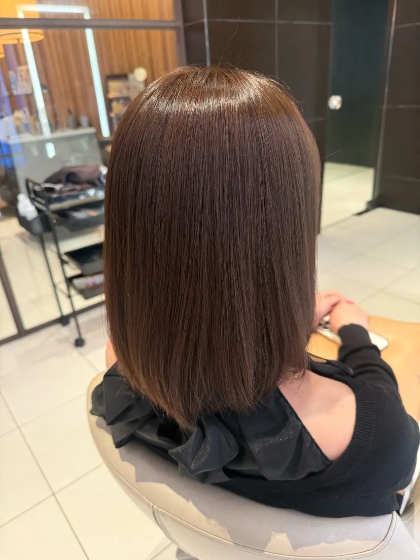 ミディアム カラー ヘアカラー 🍊ayano‎🤍 銀座一丁目のヘアスタイル