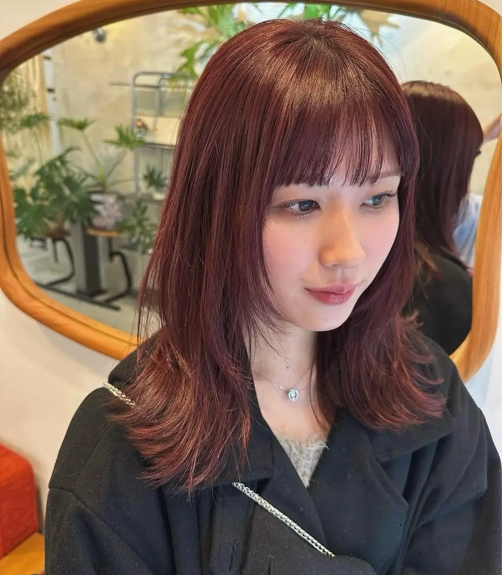 カラー ヘアカラー トリートメント momona english okのヘアスタイル