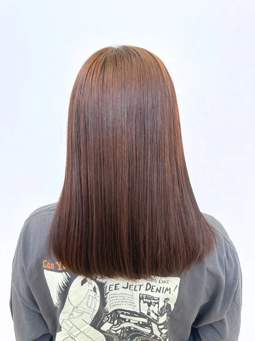ロング カラー ヘアカラー 髪質改善ストレート インナーカラーハズキのヘアスタイル