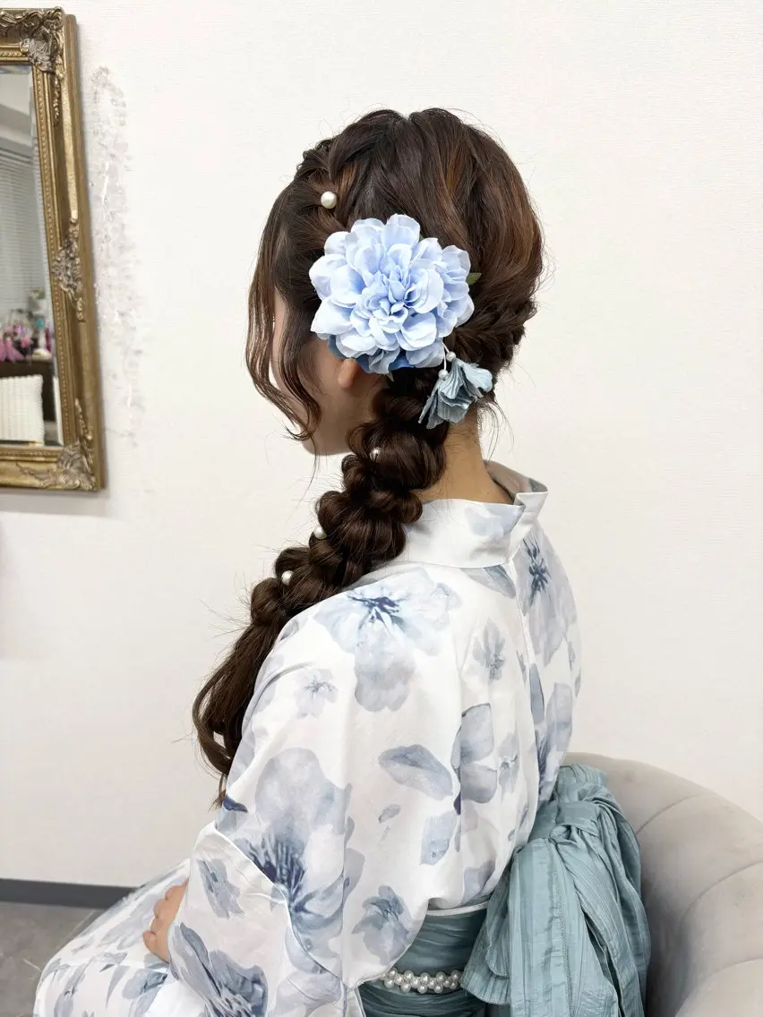 ヘアアレンジ 浴衣 ヘアセット ヘアサロン ミカヅキのヘアスタイル