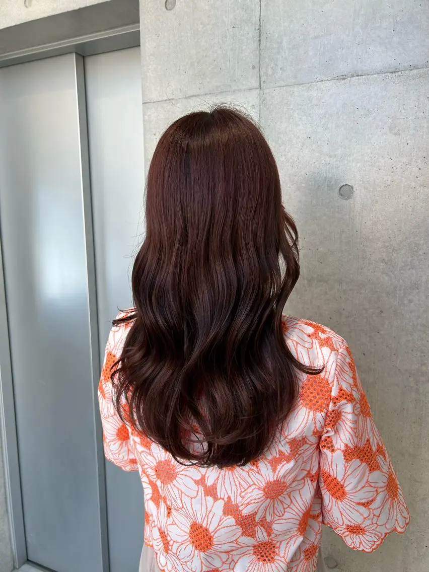 ロング カラー ヘアアレンジ ヘアカラー トリートメント ボブ艶モテカラー🫧 カリンのヘアスタイル