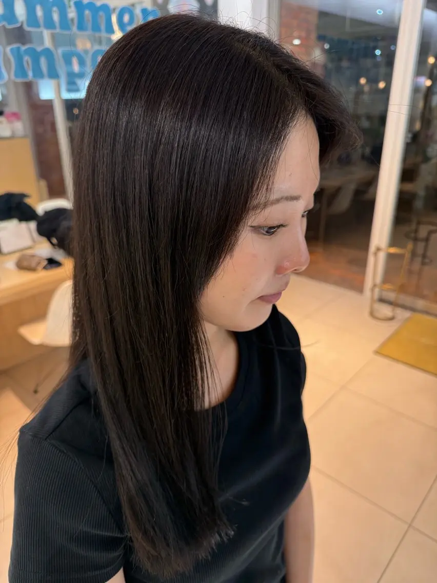 ロング カラー カット ヘアカラー ツチダ ヒナのヘアスタイル