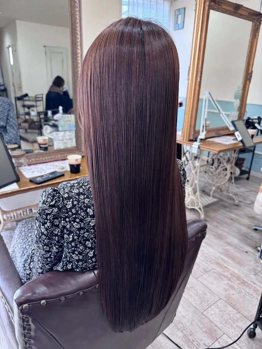 ロング カラー 髪質改善 レイヤーカット ロング トリートメント カット 縮毛矯正 トリートメント 新越谷noble店長 松本拓也▶◀*.のヘアスタイル