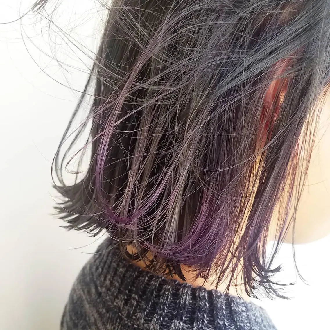 ショート カラー パープルカラー ボブ ヘアカラー トリートメント Beach 代表 KENTAのヘアスタイル