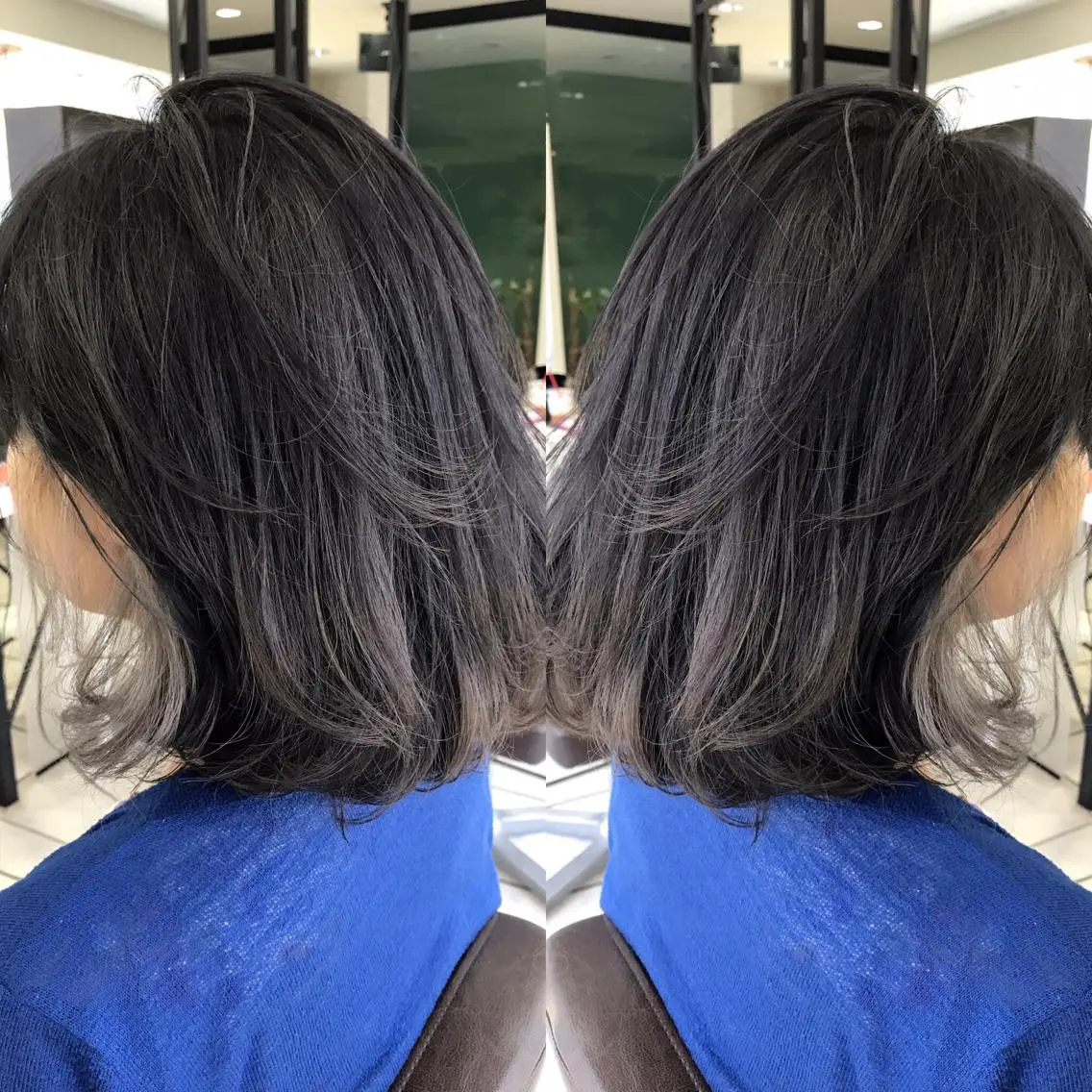 ミディアム カラー シールエクステ⭐️ オオミタクヤのヘアスタイル