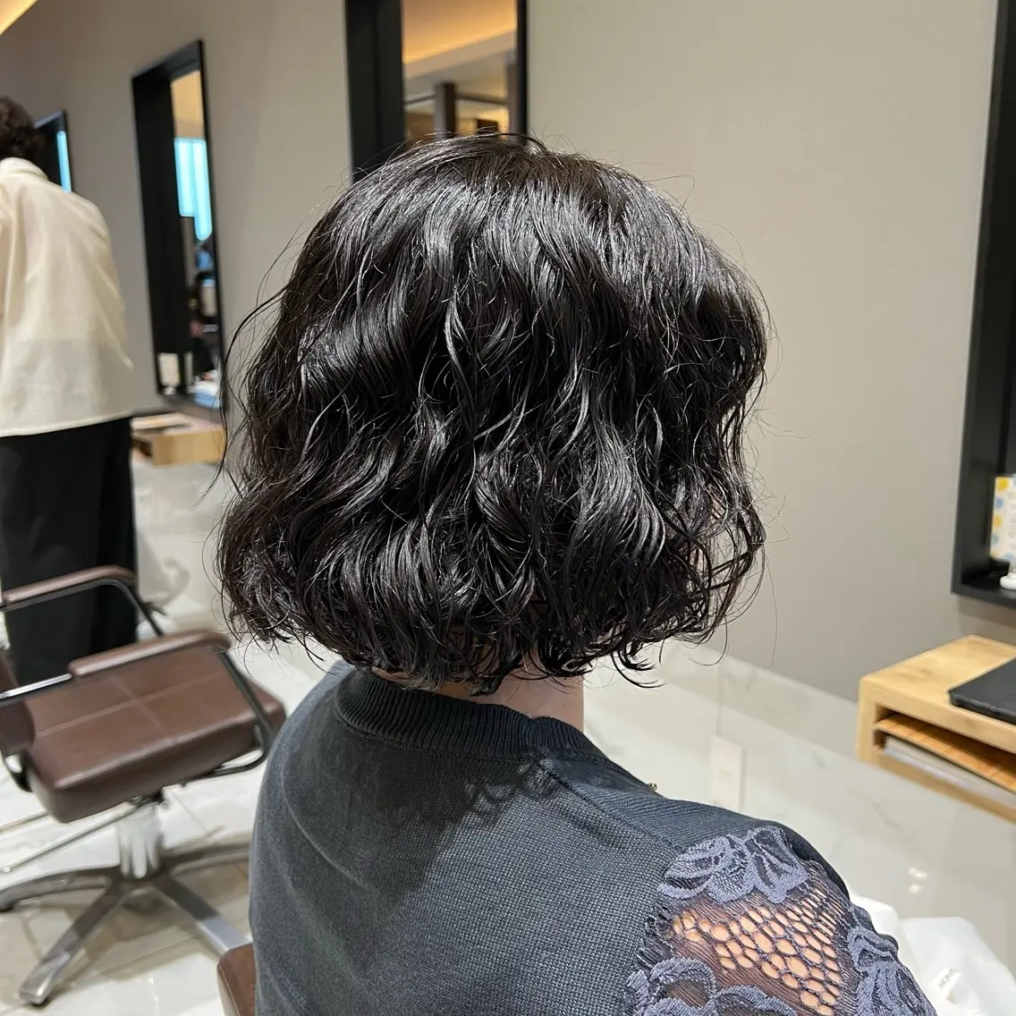 ミディアム パーマ カット パーマ ルクール喜多町店 小室のヘアスタイル