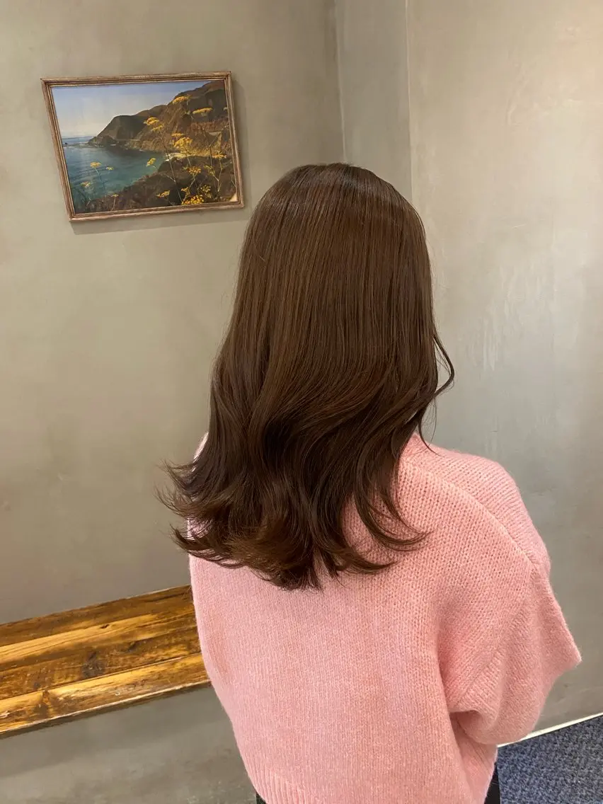 セミロング カット ヘアカラー トリートメント 新宿/顔周りカット +レイヤー=しずく♩のヘアスタイル