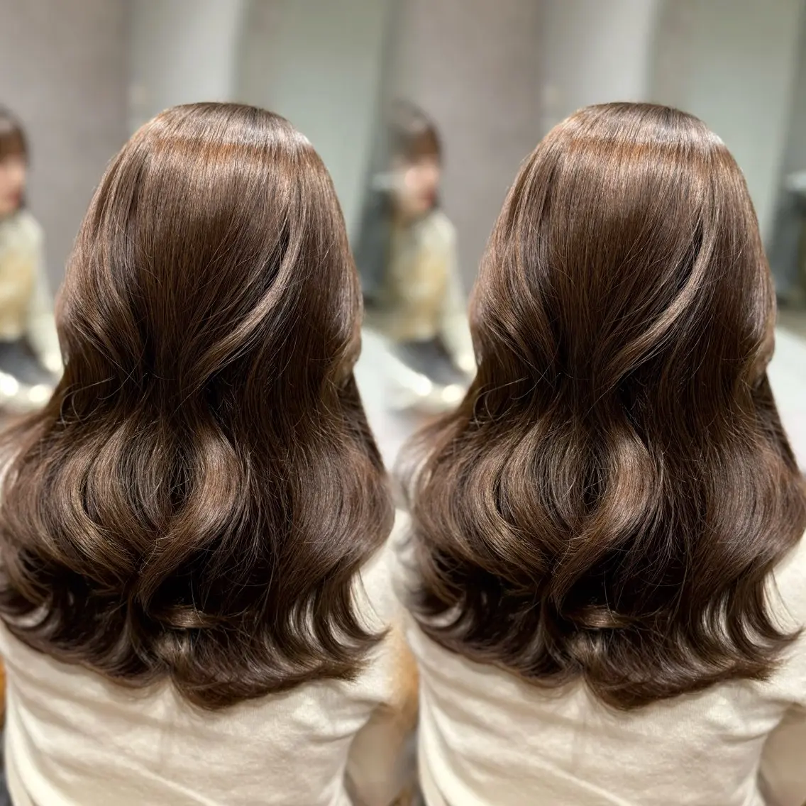 セミロング カラー 大久保 凜香のヘアスタイル