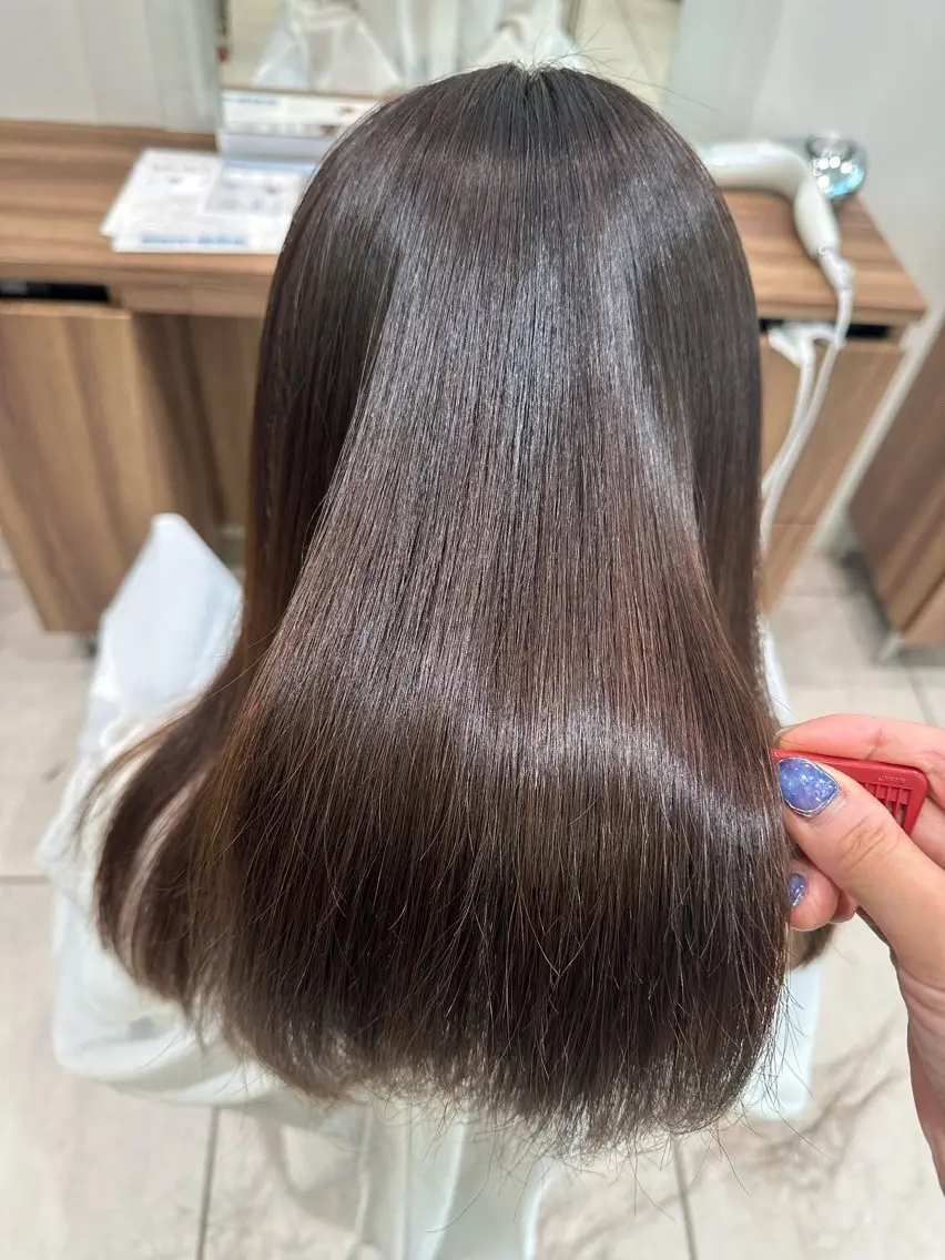 セミロング パーマ カット 縮毛矯正 .MANA. 【艶髪ロング】のヘアスタイル