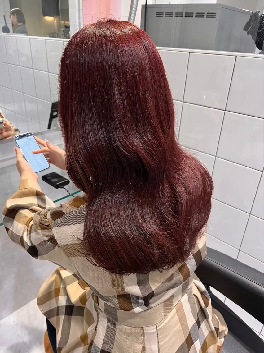 カラー girlな暖色ヘア 🪽🫧ハルナ🎀のヘアスタイル