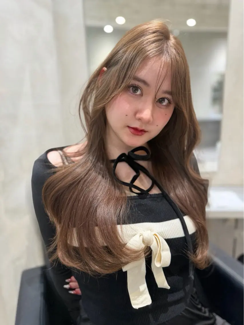 ロング ヘアカラー トリートメント 髪質改善×透明感× 艶髪🥀HIYORIのヘアスタイル