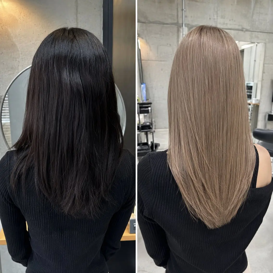 ロング カラー ハイトーンカラー ヘアカラー iZa/心斎橋 TETE/カラーのヘアスタイル