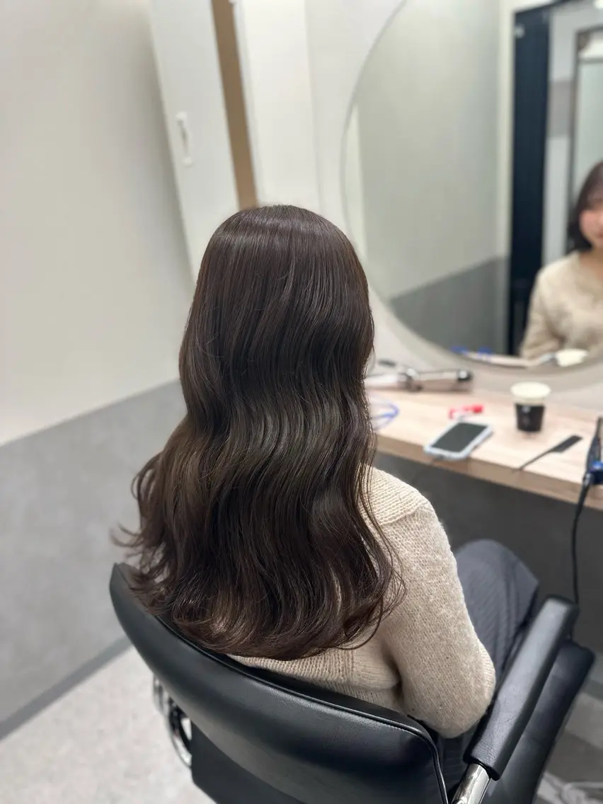ミディアム カラー ヘアカラー トリートメント ダブルカラー｜ なおき｜池袋美容師のヘアスタイル