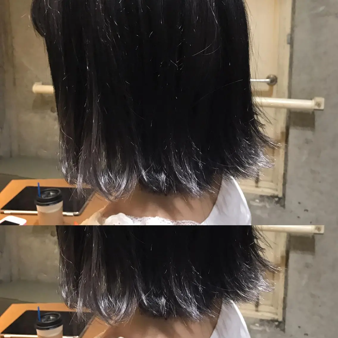 ショート カラー パーマ ヘアアレンジ メンズ キッズ ネイル マツエク・マツパ ダブルカラー グレージュ シルバー シルバーグレージュ シルバー サロンドミルク 原宿のヘアスタイル