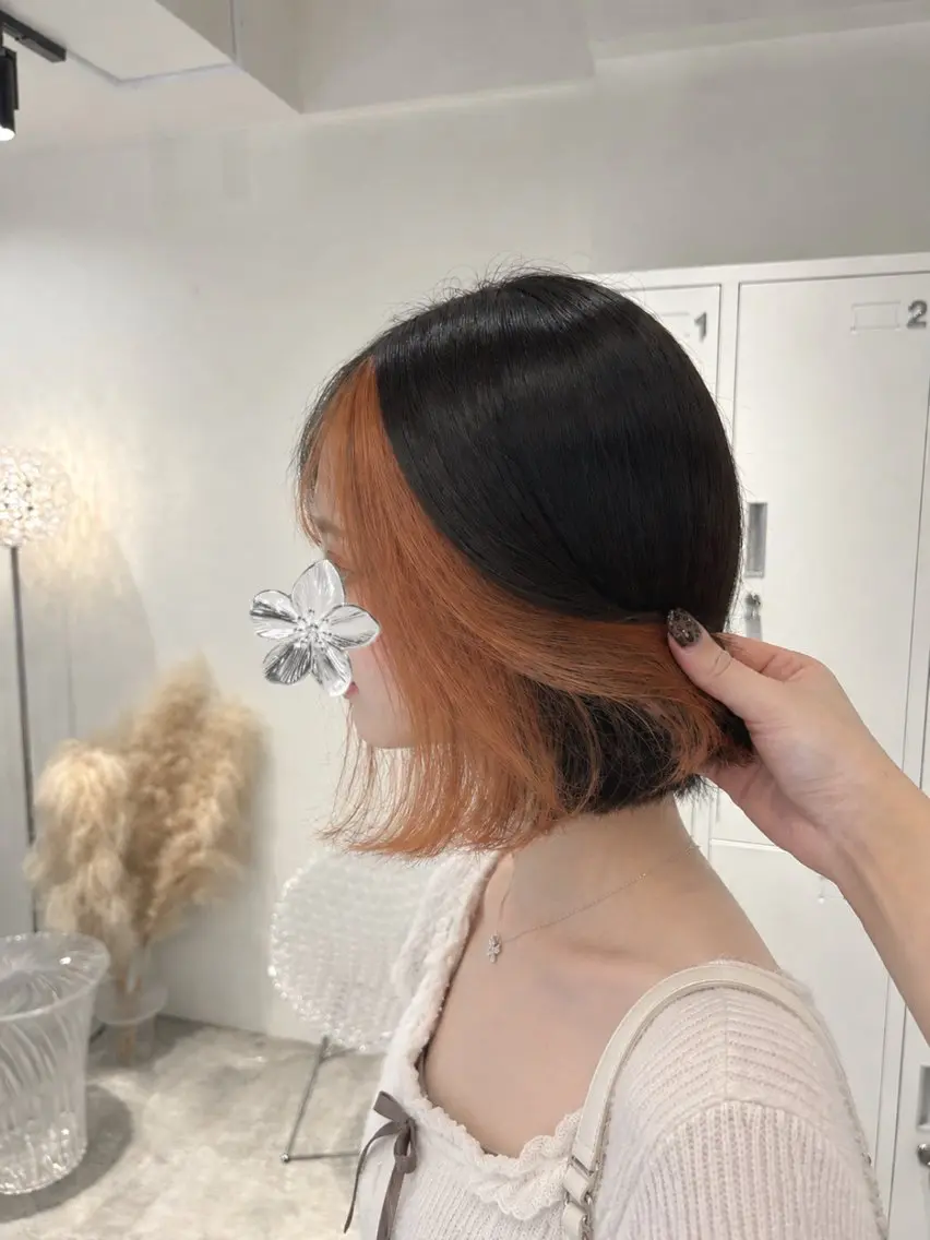 ショート カラー ヘアアレンジ ヘアカラー トリートメント 梅木李奈🍒府中/ レイヤー透明感カラーのヘアスタイル