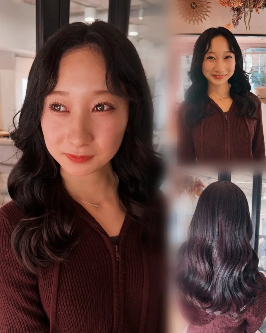 セミロング カット ヘアカラー saki|パーマ ボブパーマ.メンズのヘアスタイル