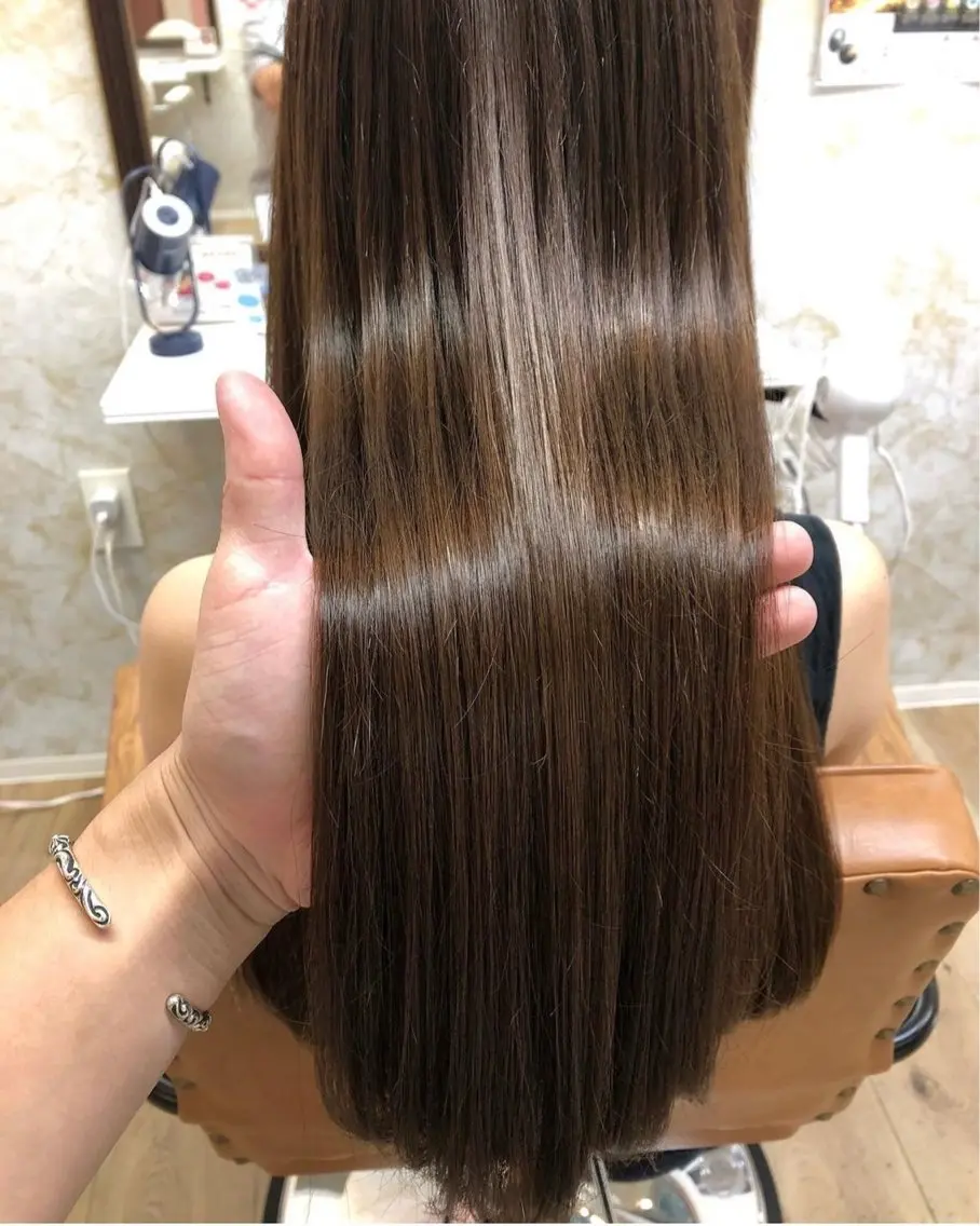 【世界1痛ませないストレート🌟】カット+超高濃度水素ケア縮毛矯正+髪質改善TR🫧 ¥17600の写真