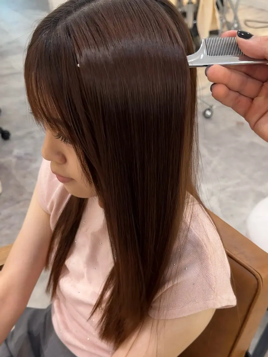 ロング 髪質改善 縮毛矯正 トリートメント リラク 梅田/美髪ストレート /髪質改善カラーのエステ・リラクイメージ