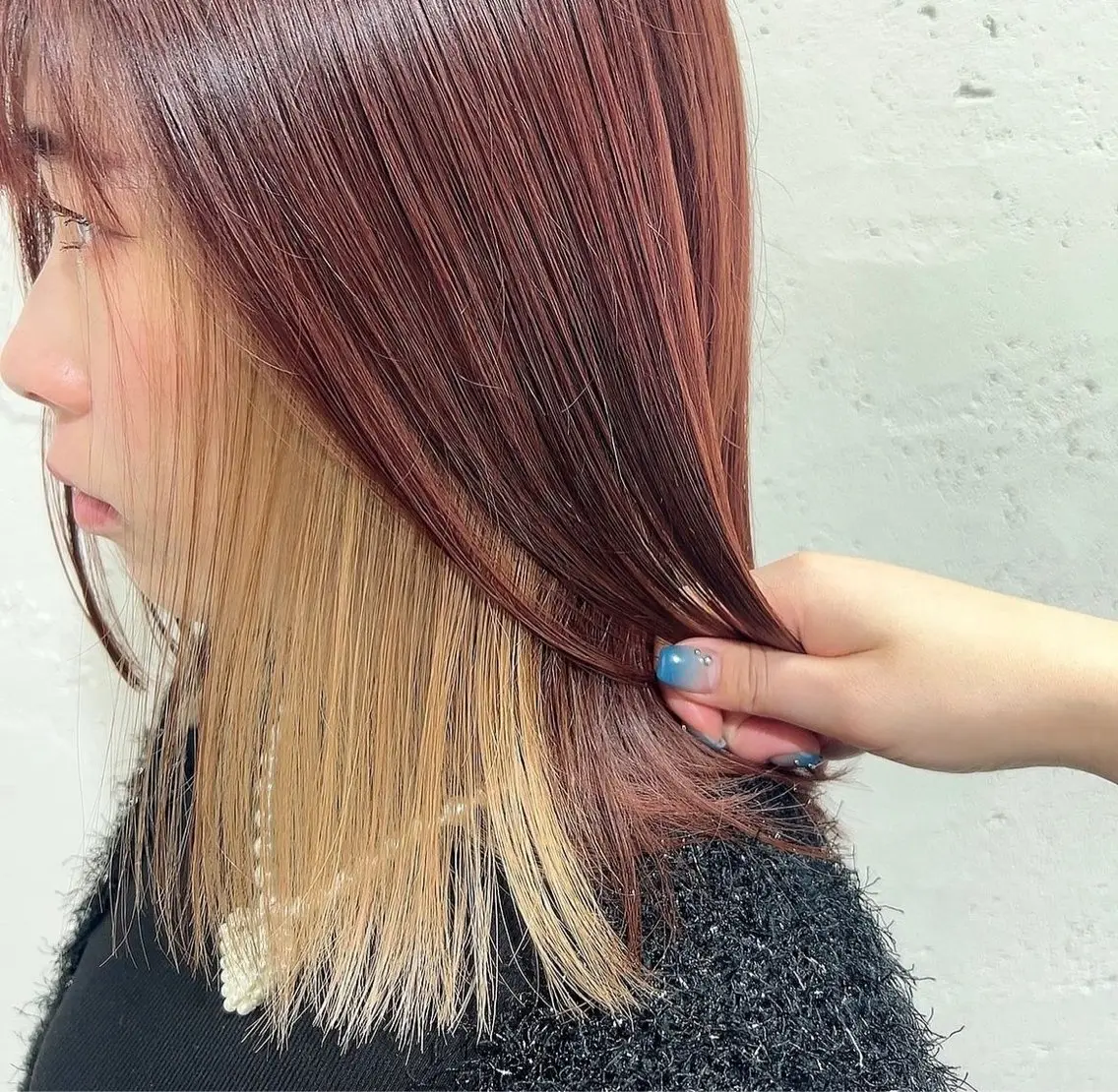 ミディアム カラー ヘアアレンジ 梅田美容室 高山アヤのヘアスタイル