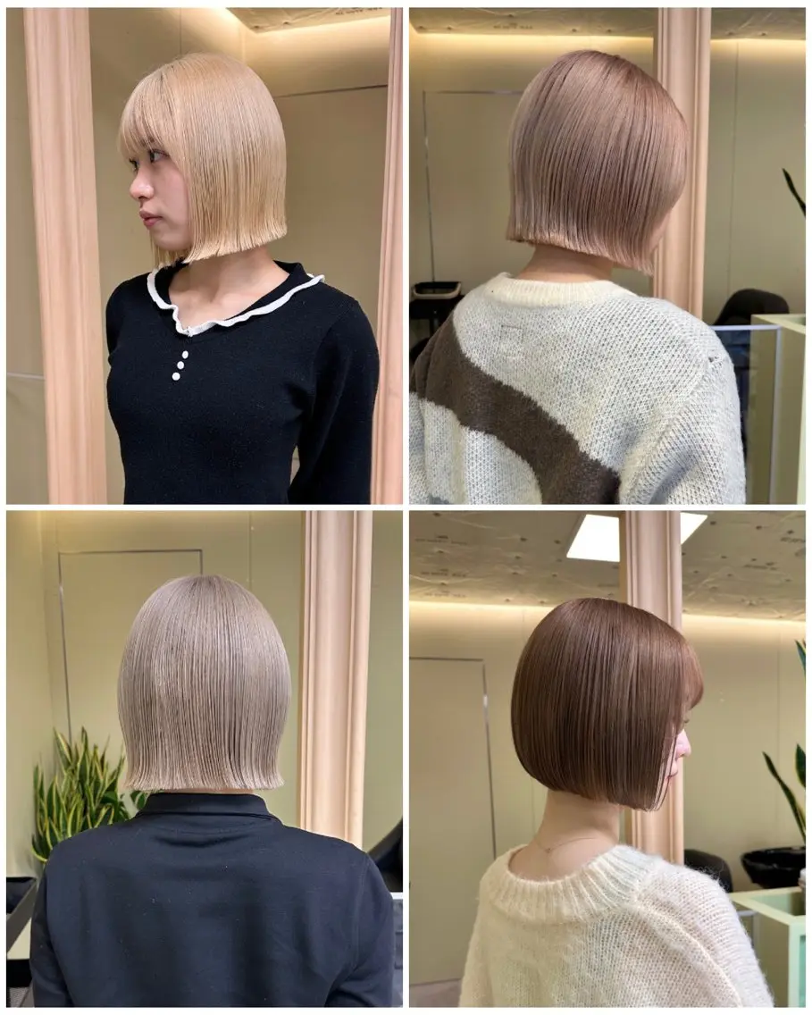 ショート カット ヘアカラー トリートメント ボブ/ぱつっとボブ/ 谷口 海星のヘアスタイル