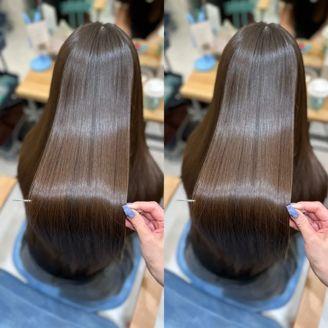 ロング カラー ヘアカラー トリートメント 髪質改善🩵縮毛矯正 代々木/木下のヘアスタイル