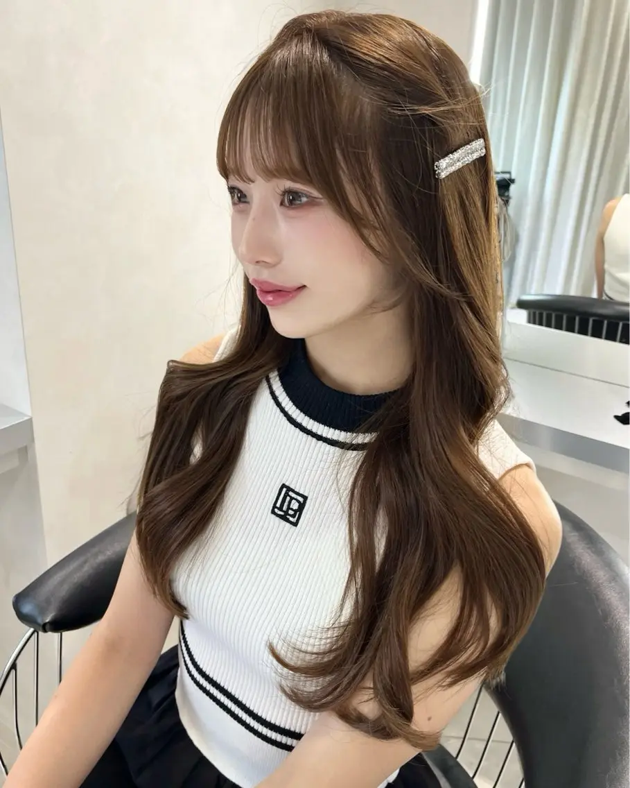 ロング ヘアカラー トリートメント 韓国ヘア×艶髪🎀 池袋/Rina🩶のヘアスタイル
