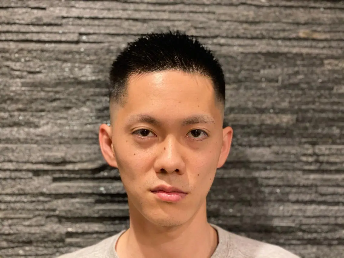 ショート メンズ フェードカット スキンフェード 浅見 天翔のヘアスタイル