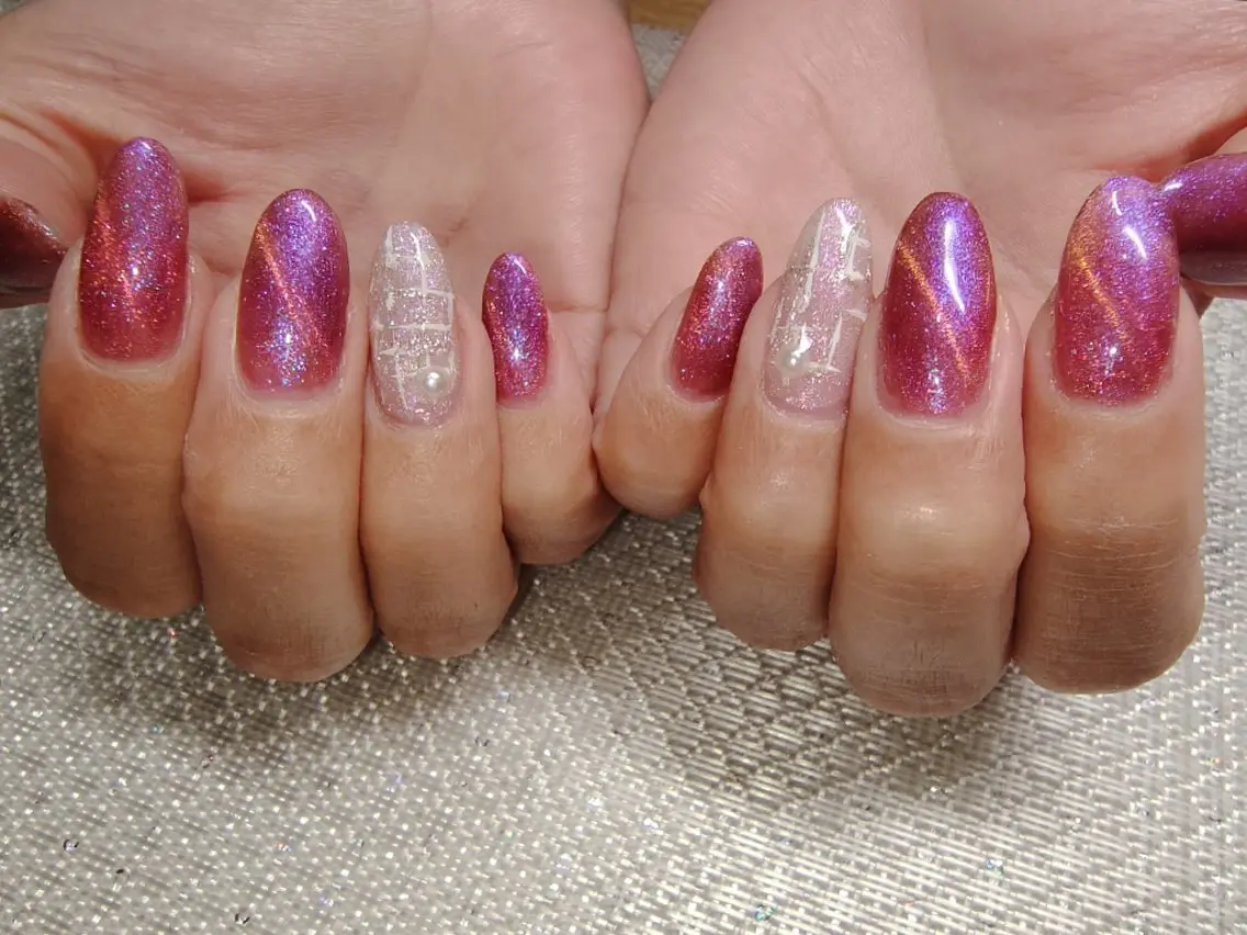 ネイル ツイードネイル こふくNail Sayoのネイルデザイン