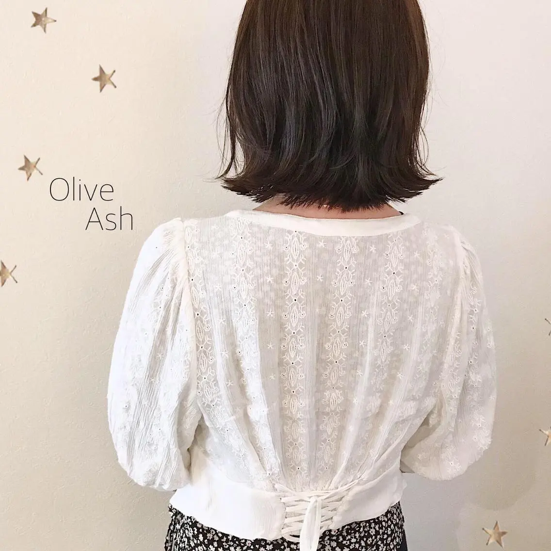 ミディアム カラー 市川 千夏のヘアスタイル
