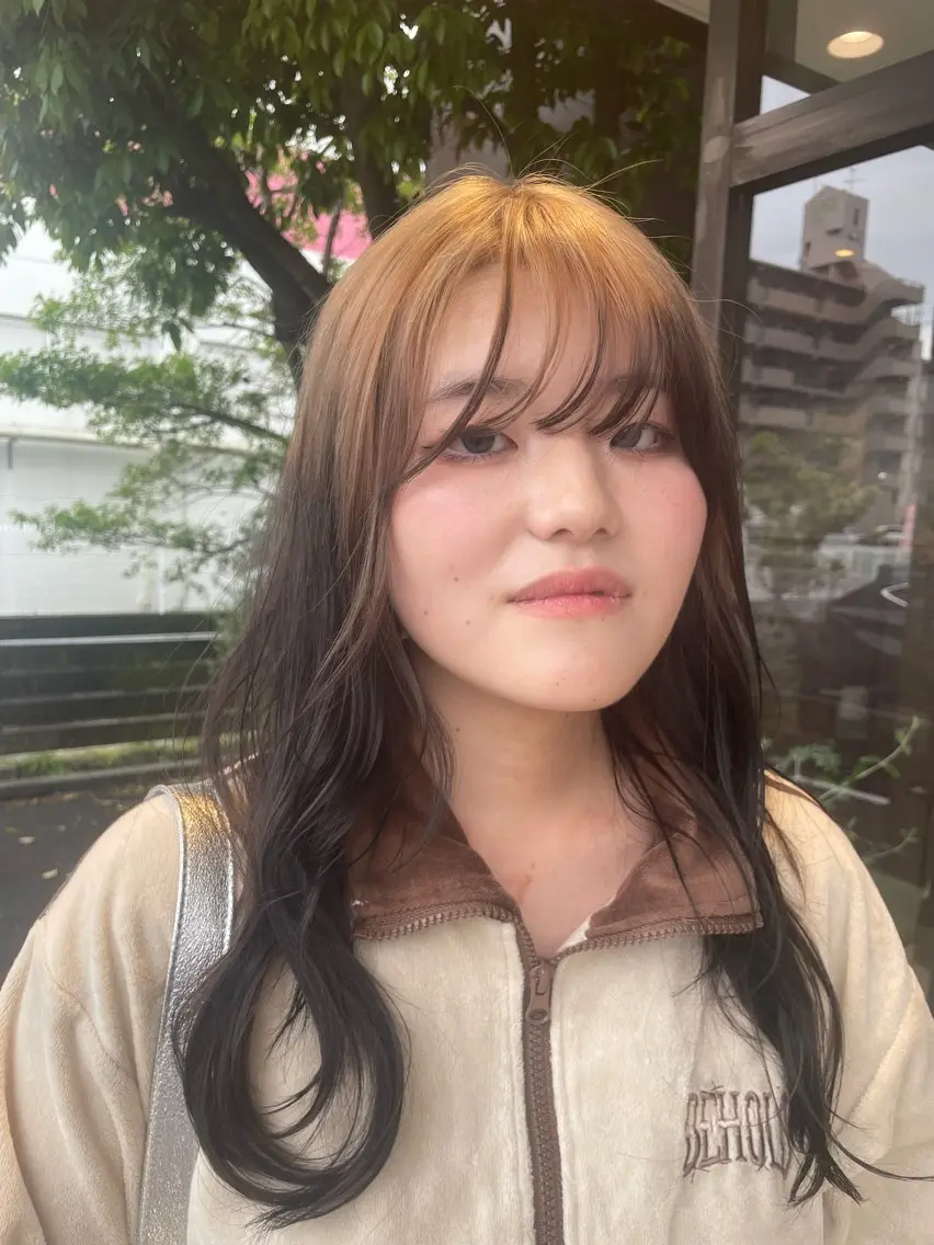 ロング カラー ヘアカラー 梨子🐣艶カラー🌈 ダメージレス💖のヘアスタイル