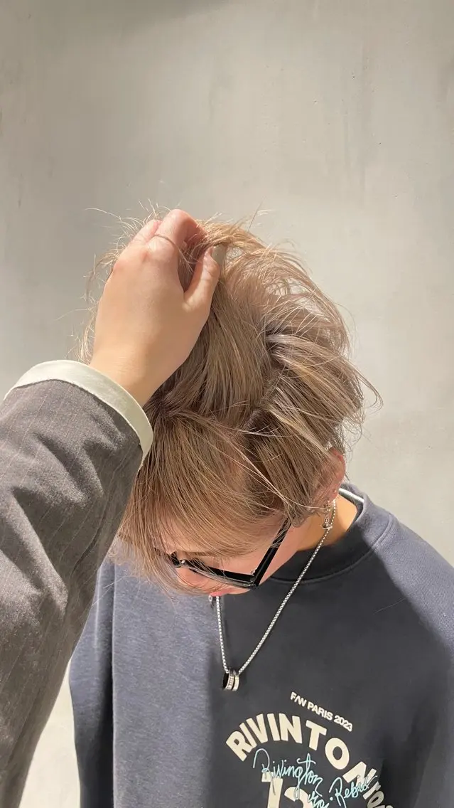 ショート カラー メンズ ヘアカラー たかはし ゆうなのヘアスタイル