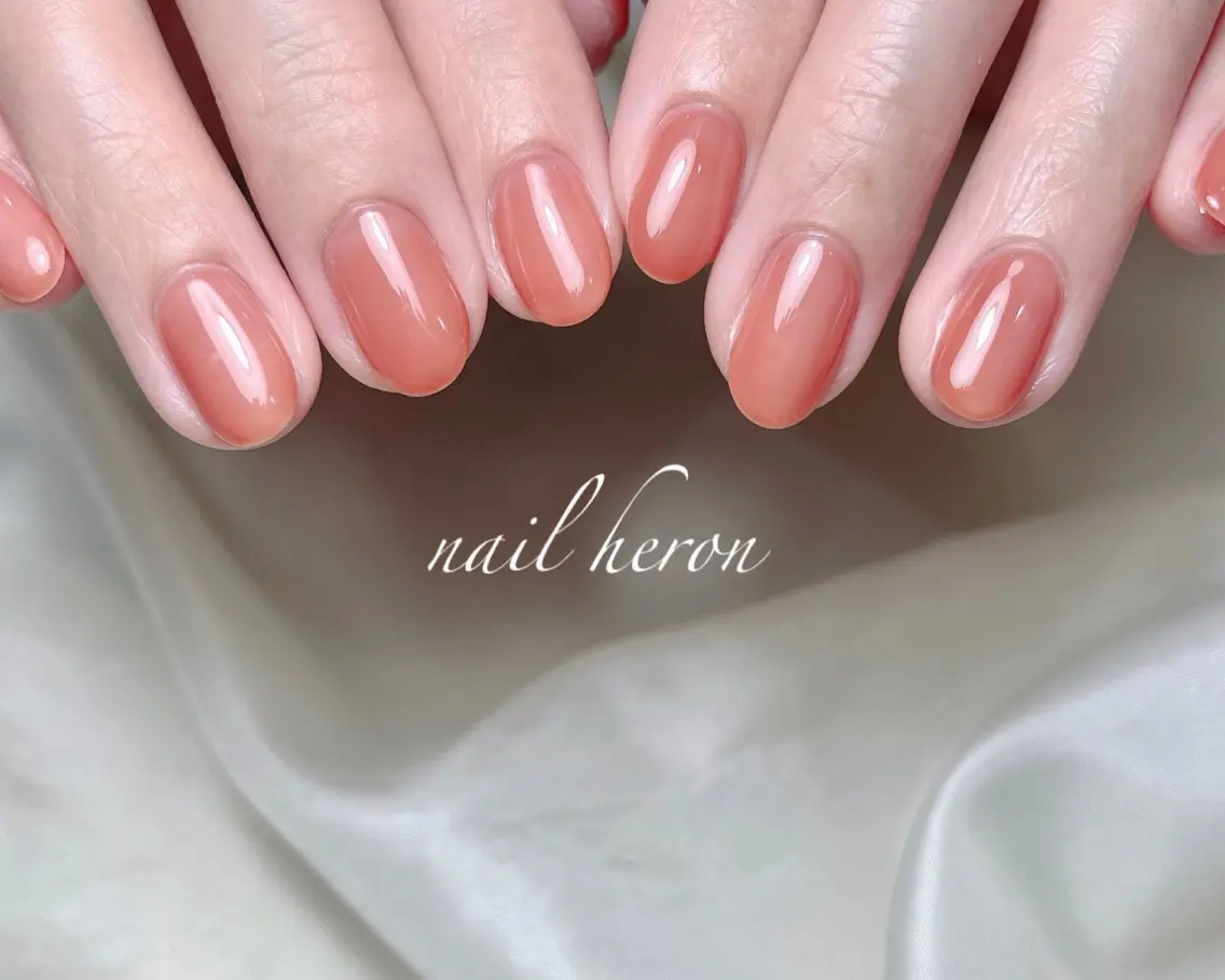 ネイル ワンカラーネイル ハンドネイル saki_ nail heronのネイルデザイン