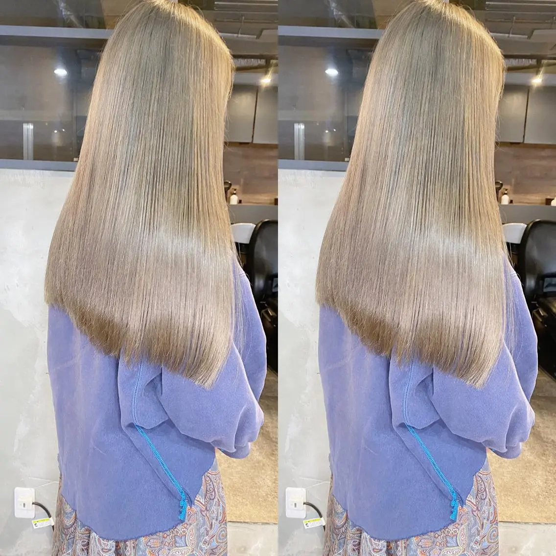 ロング カラー カット ヘアカラー トリートメント yoriダブルカラー 代表すがわらのヘアスタイル