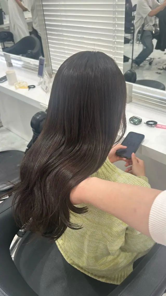 ロング カラー パーマ ヘアアレンジ メンズ キッズ ベージュブラウン 🎀Himari🎀のヘアスタイル