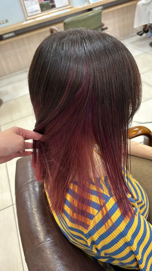 カラー ヘアカラー 温水 愛華のヘアスタイル