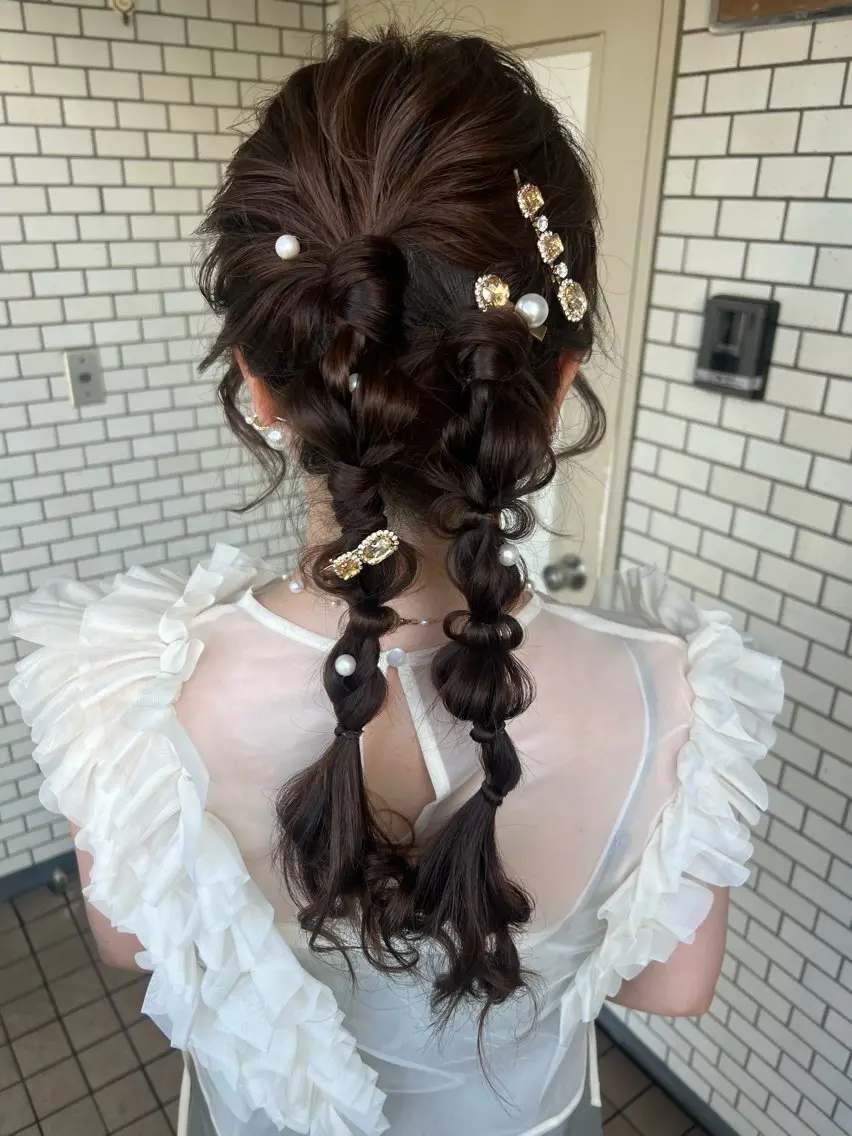 ヘアアレンジ ヘアセット 大人可愛いヘアメイク 💋🧚♀️しずかのヘアスタイル
