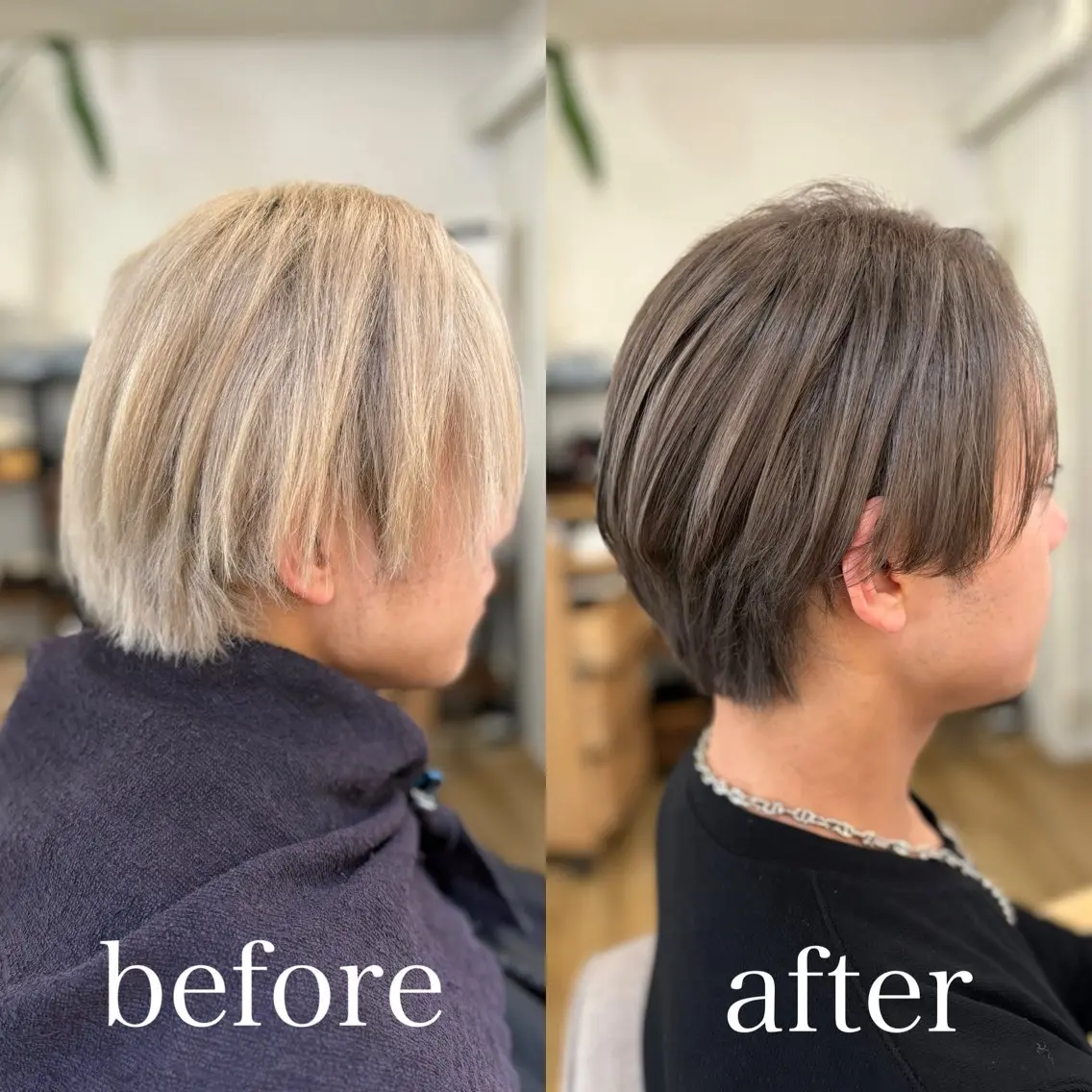 カラー グレージュ メンズスタイル HOSOKAWAのヘアスタイル