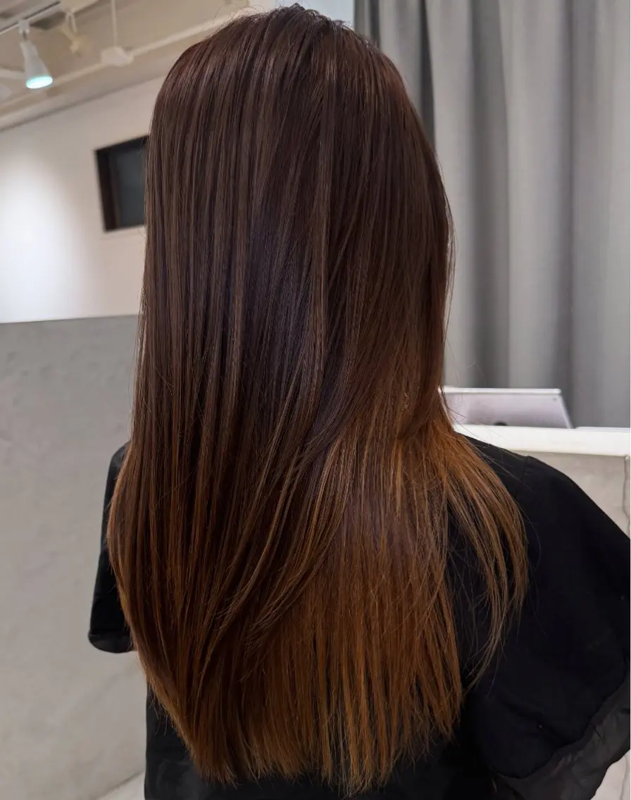 セミロング カラー ブリーチ ダブルカラー soa.ママ美容師 寺田典子のヘアスタイル