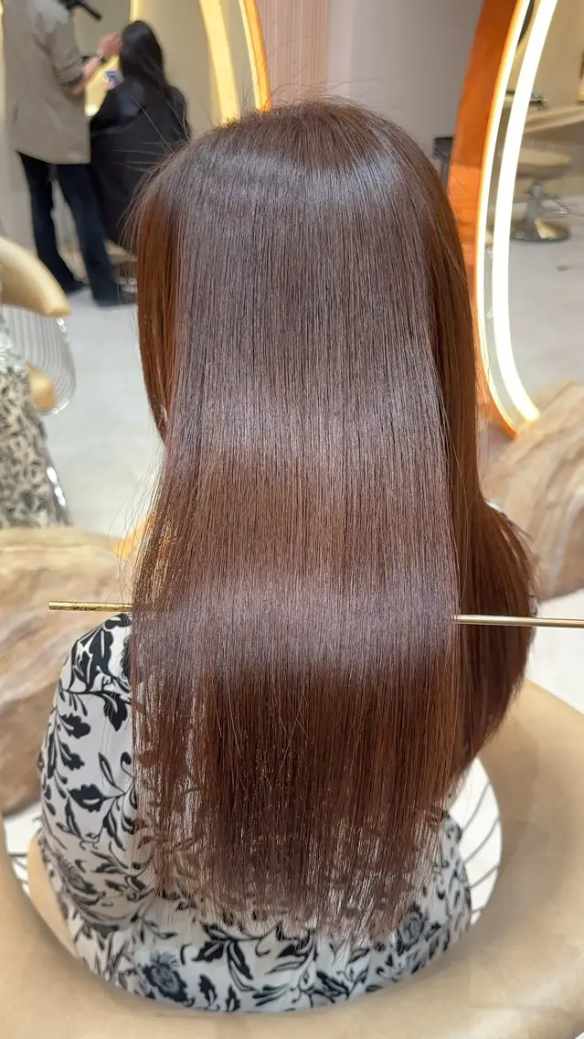 ロング カット ヘアカラー 縮毛矯正 縮毛矯正✨🫧 レイヤー川村利幸のヘアスタイル