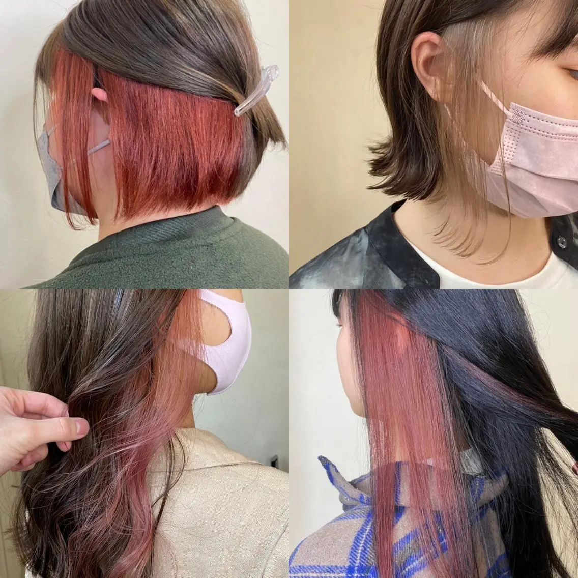 ミディアム カラー ヘアアレンジ インナーカラー ヘアカラー 梅田中崎町髪質改善 /オキヒロト/エコルのヘアスタイル