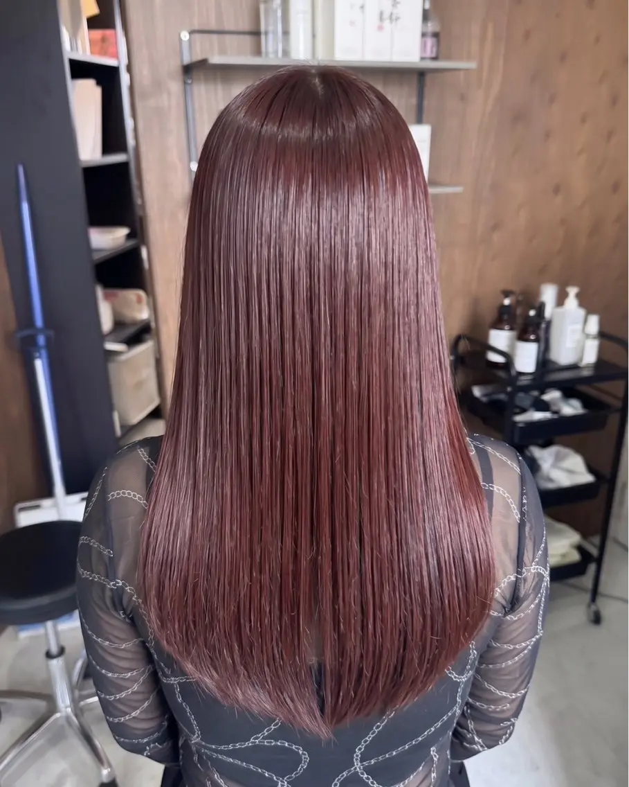 ロング カラー ヘアカラー トリートメント 桃木 杏奈のヘアスタイル