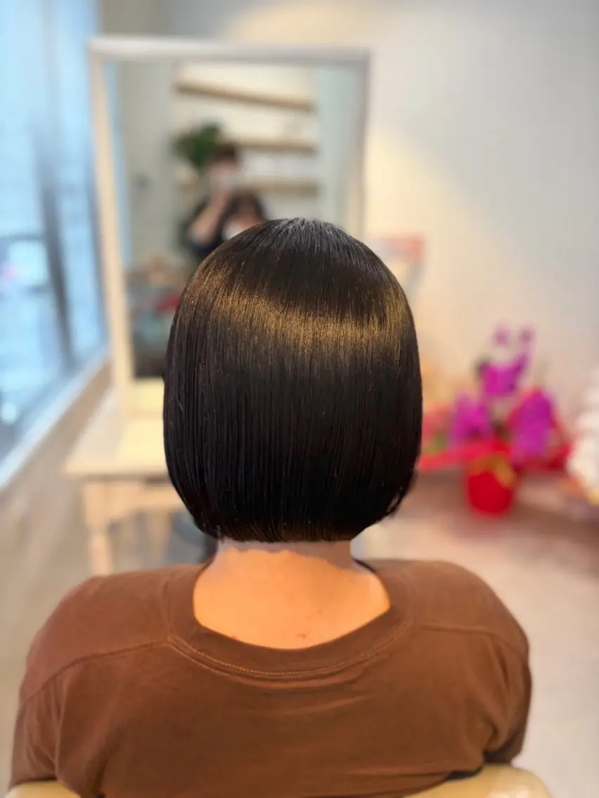 カット 縮毛矯正 長谷川 まやのヘアスタイル