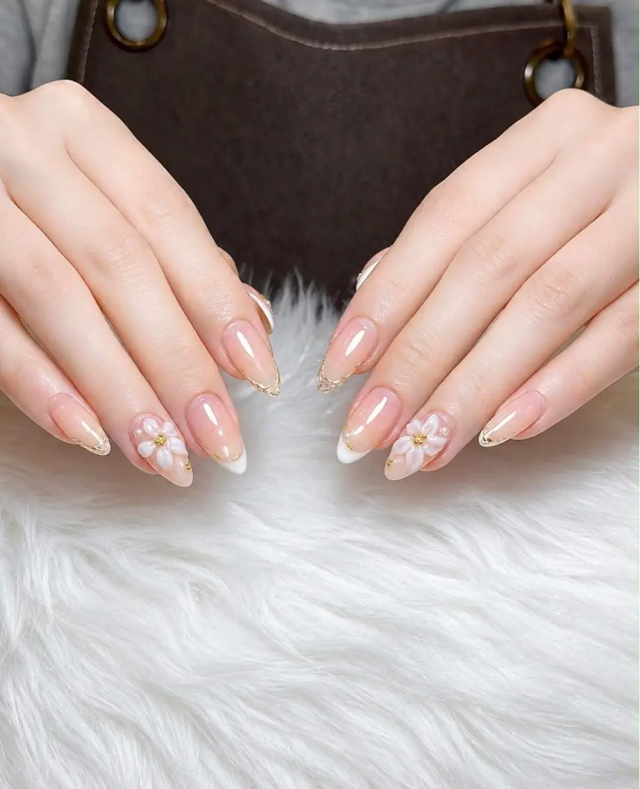 ネイル 長さ出し フットネイル フレンチネイル ジェルネイル ガラスフレンチ MEO NAIL 中野 研修ネイリストのネイルデザイン