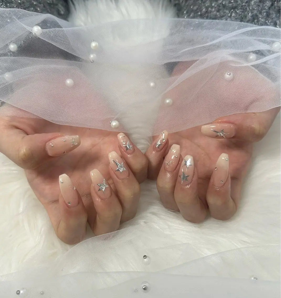 ネイル 長さ出し フットネイル ジェルネイル 韓国ネイル マグネットネイル #Amin nail salonのネイルデザイン
