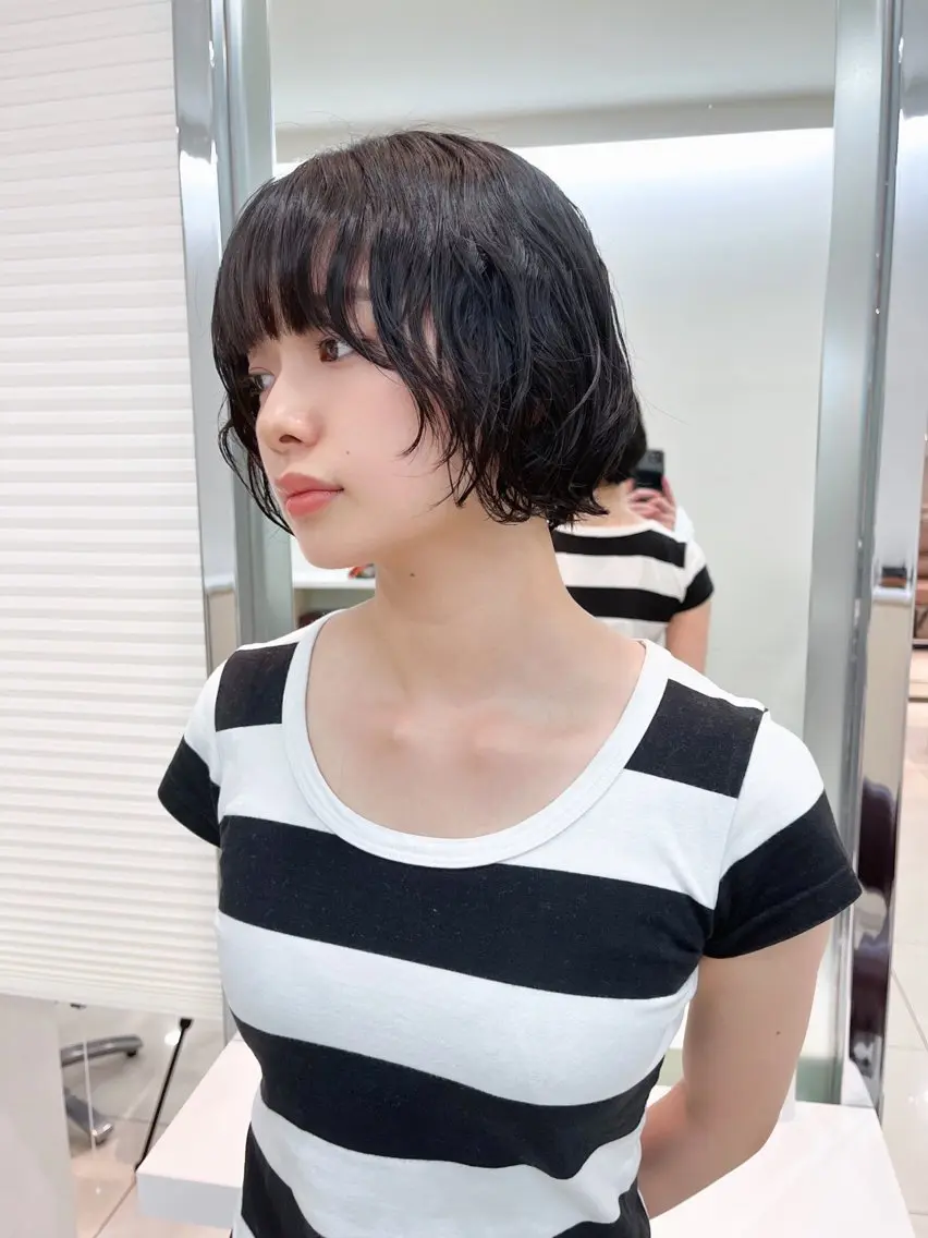 ショート パーマ ボブ ニュアンスパーマ 似合わせパーマ/ kazuのヘアスタイル