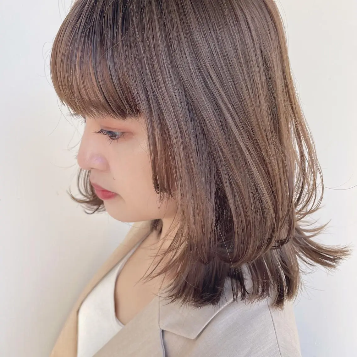 ミディアム 髪質改善 トリートメント 酸性ストレート ボブ/ミディアム 親しみやすさ/さくらのヘアスタイル