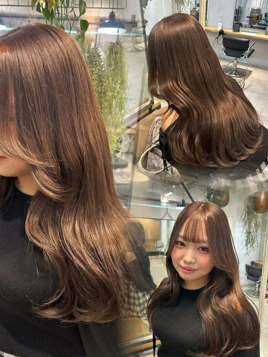 ロング カット ヘアカラー トリートメント LOE Yuuka/42🩵のヘアスタイル
